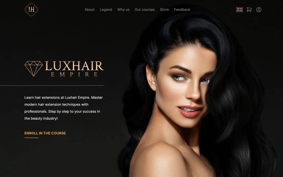 Luxhair Empire online storefront preview