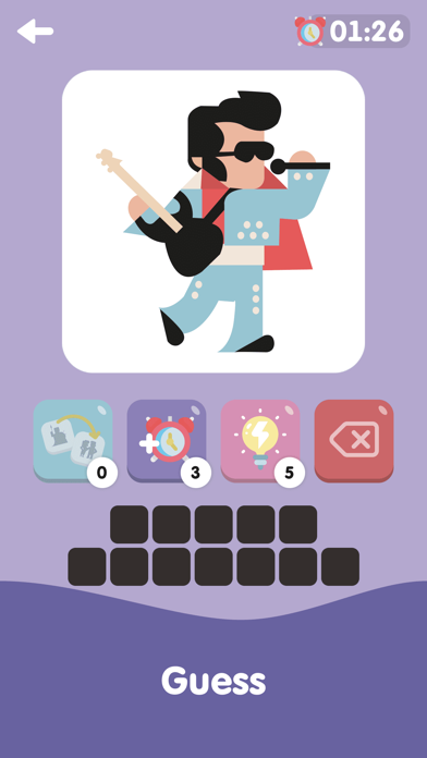 Pop Quizy character guessing puzzle