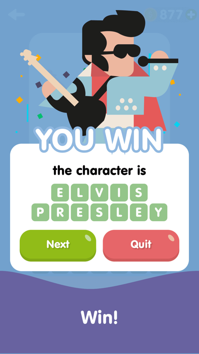 Pop Quizy quiz level and answer screen