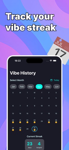 Vibes mood history and self-care reminders